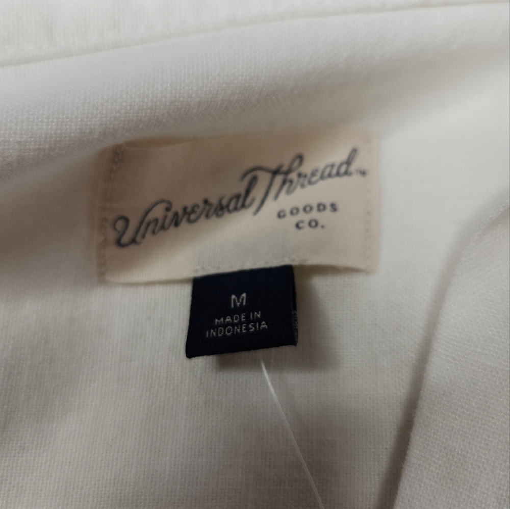 NEW! Women's Cotton 3/4 Sleeve Midi Shirtdress Universal Thread White M - Picture 7 of 16